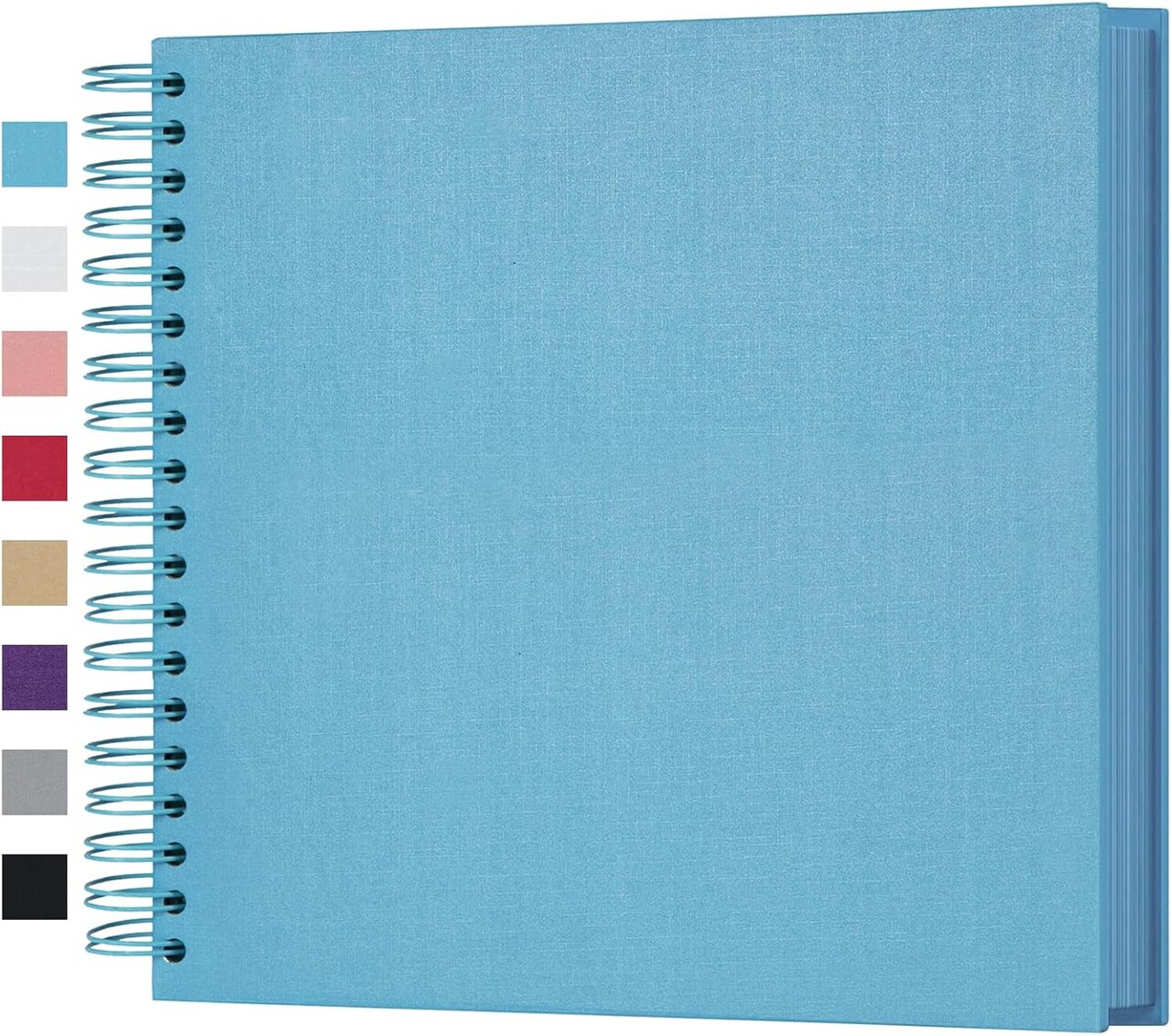 DIY Scrapbook Photo Album 80 Pages Thick Kraft Blank Blue Paper Memory Book for Wedding and Anniversary Family (Blue, 10 Inch)